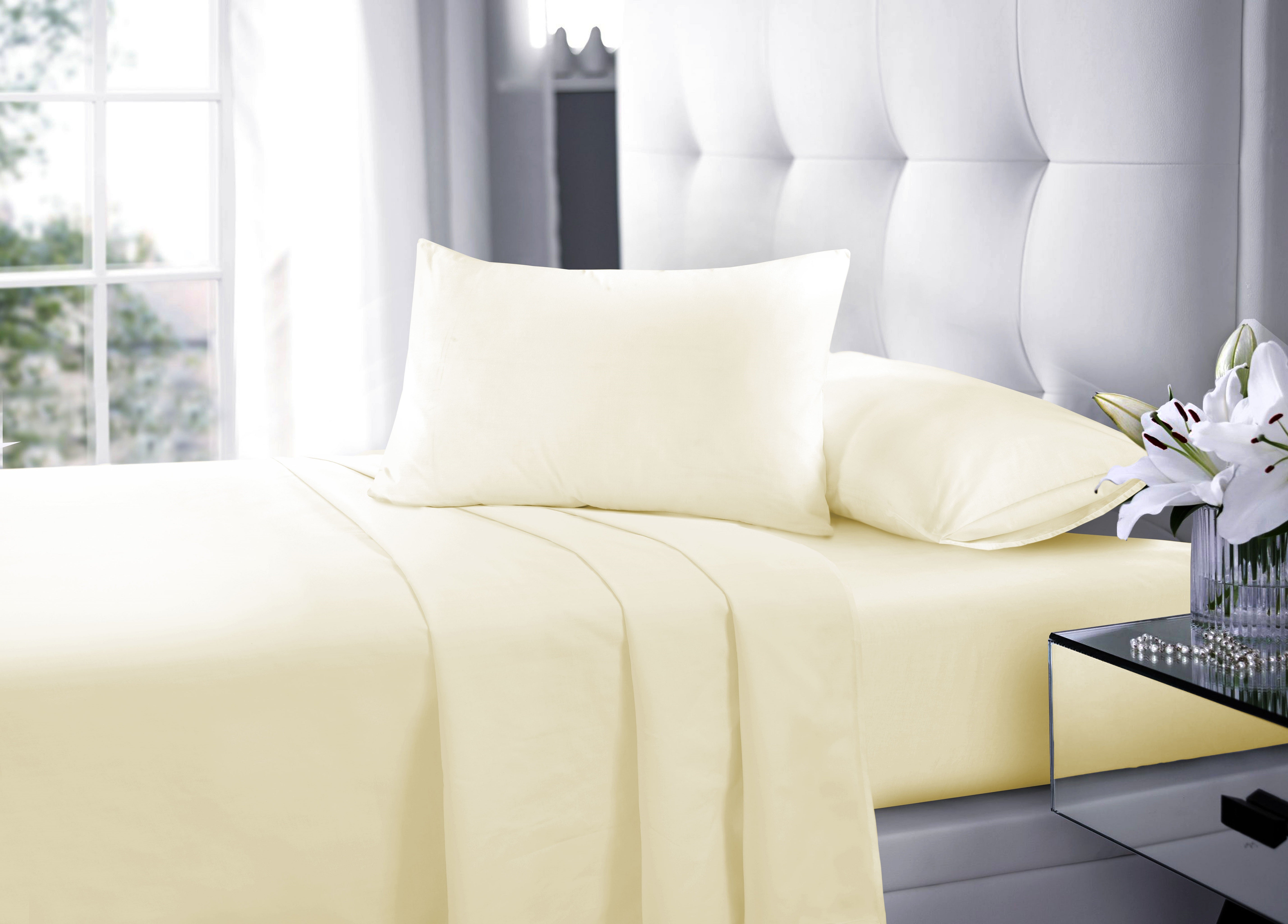 Discover the perfect blend of comfort and durability with our range of bedsheets. Our cotton bedsheets offer a soft, breathable feel for a cozy night's sleep, while our polycotton bedsheets combine the best of polyester's durability with the comfort of cotton. Whether you prefer the natural luxury of cotton or the easy-care convenience of polycotton, our selection ensures that you find the ideal fit for your bed. Elevate your sleep experience with bedsheets that cater to your every need.