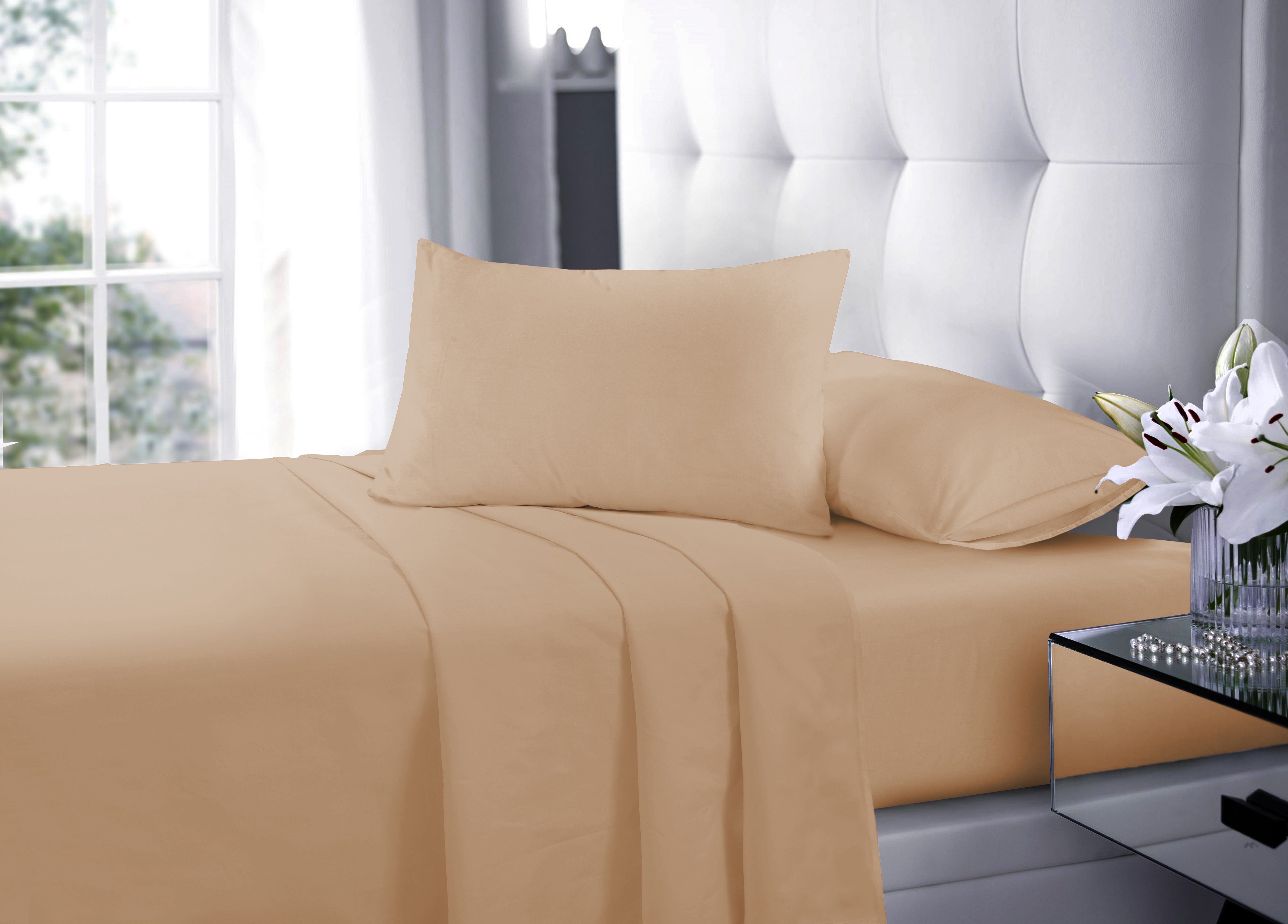 Discover the perfect blend of comfort and durability with our range of bedsheets. Our cotton bedsheets offer a soft, breathable feel for a cozy night's sleep, while our polycotton bedsheets combine the best of polyester's durability with the comfort of cotton. Whether you prefer the natural luxury of cotton or the easy-care convenience of polycotton, our selection ensures that you find the ideal fit for your bed. Elevate your sleep experience with bedsheets that cater to your every need.