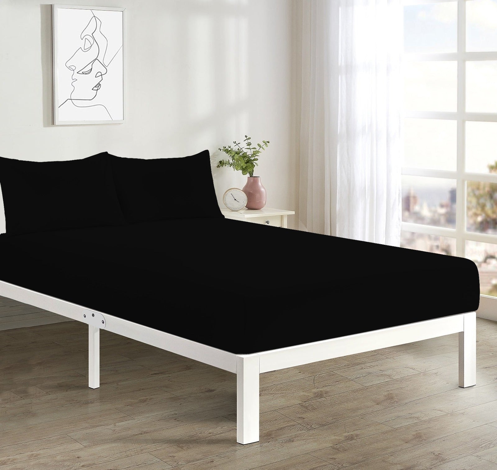 FNT Fitted Sheet Black