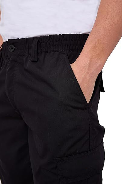 Mens Cargo 3/4 Shorts Lightweight Elasticated Cargo 3Quater Shorts