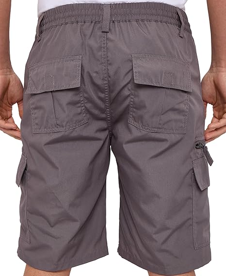 Mens Cargo Shorts Lightweight Elasticated Cargo Shorts