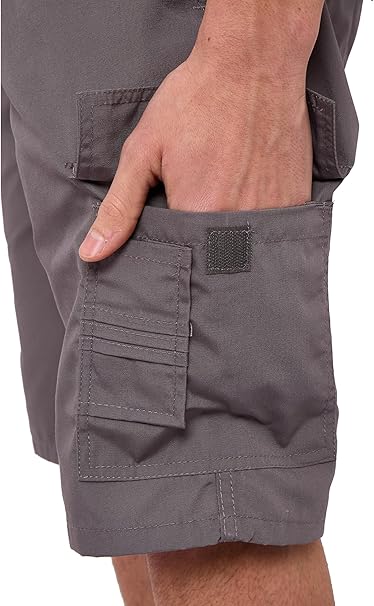 Mens Cargo Shorts Lightweight Elasticated Cargo Shorts