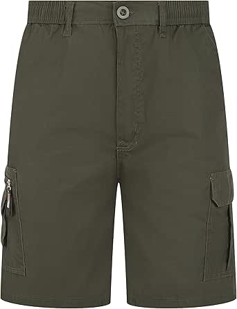 Mens Cargo Shorts Lightweight Elasticated Cargo Shorts
