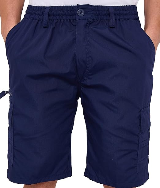Mens Cargo Shorts Lightweight Elasticated Cargo Shorts