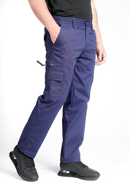 Mens Cargo Trouser Lightweight Elasticated Cargo Trouser