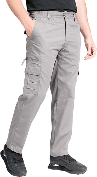 Mens Cargo Trouser Lightweight Elasticated Cargo Trouser