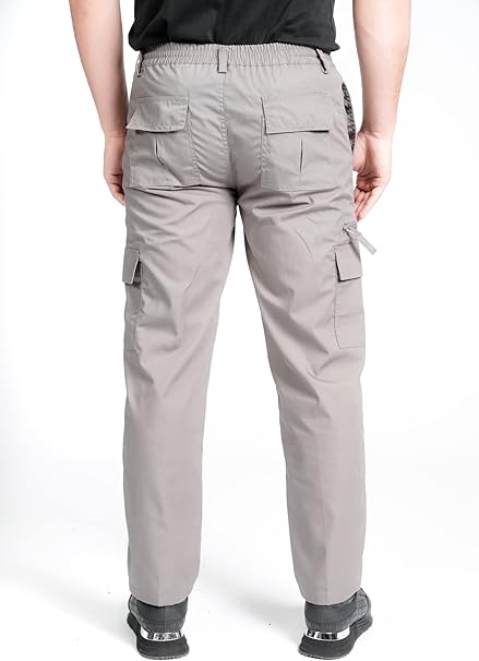 Mens Cargo Trouser Lightweight Elasticated Cargo Trouser