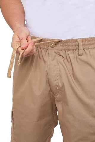 Mens Cargo Trouser Lightweight Elasticated Cargo Trouser