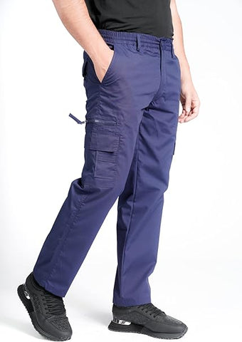 Mens Cargo Trouser Lightweight Elasticated Cargo Trouser