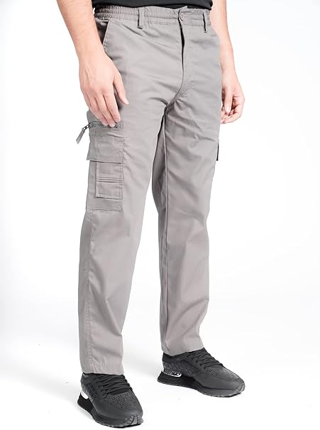 Mens Cargo Trouser Lightweight Elasticated Cargo Trouser