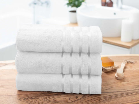 Stripe Export Towel - White